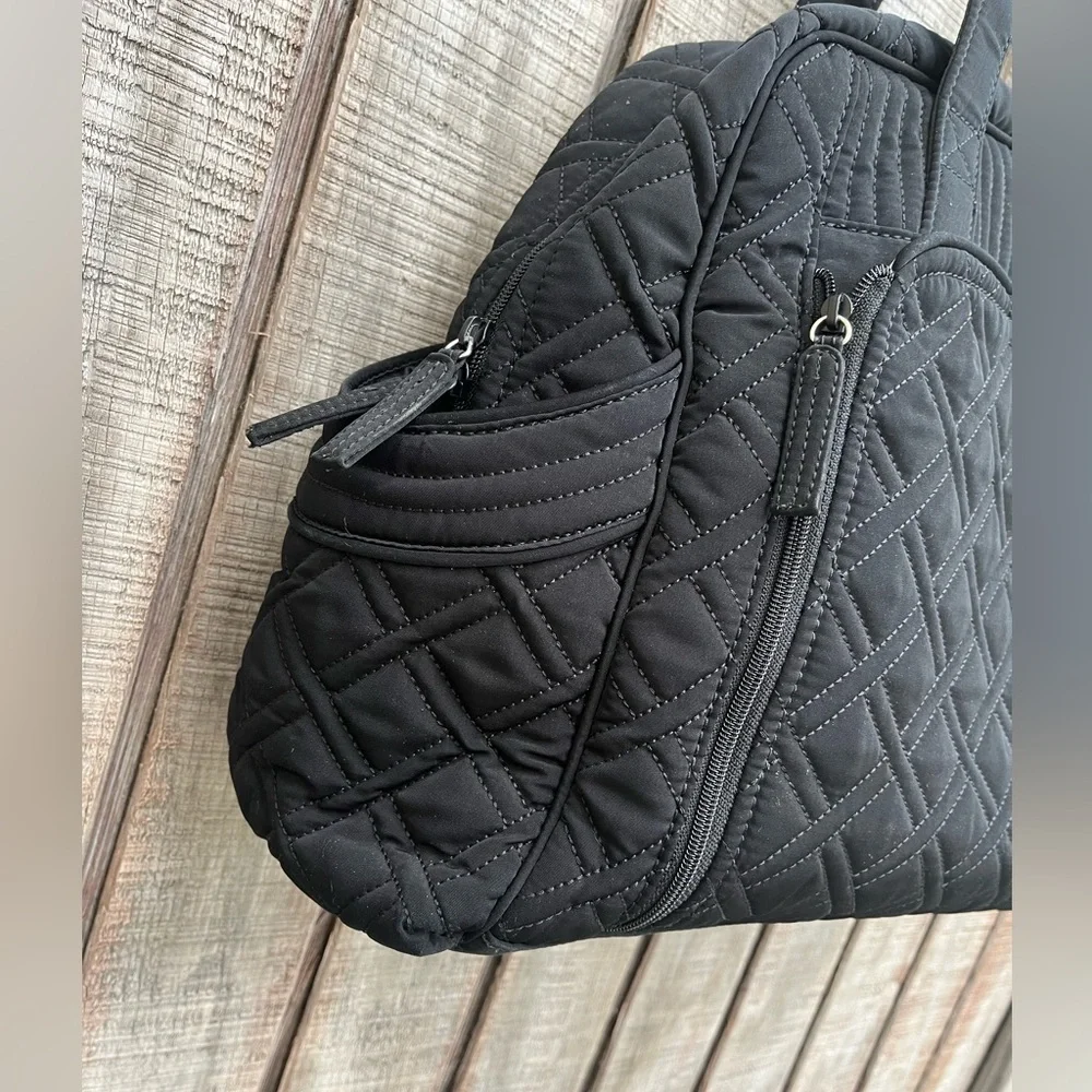 Vera Bradley black quilted The stroll tote/diaper bag